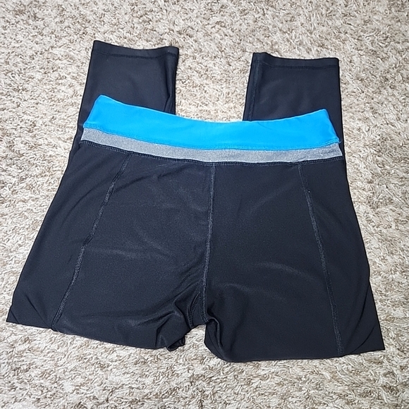 Vogo Athletica Leggings Womens Medium Black Blue Activewear Casual - Picture 2 of 6